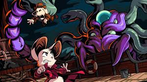 Mina fighting a giant boss in Mina the Hollower