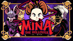 Mina the Hollower key art featuring Mina and the main antagonists