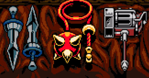 Mina the Hollower all five weapons — Nightstar, Whisper and Vesper, Battery Buster, Guardian Casket, Blaststrike Maul